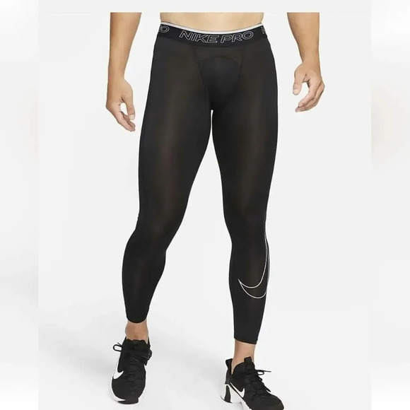 Nike Pro Dri-FIT Men's Black Lightweight Training Tight pants Size Large - Picture 5 of 16